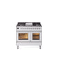 ILVE Professional Plus II 40-Inch Freestanding Dual Fuel Range with 6 Sealed Burner - UPD40FWMP