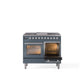 ILVE Professional Plus II 40-Inch Freestanding Dual Fuel Range with 6 Sealed Burner - UPD40FWMP