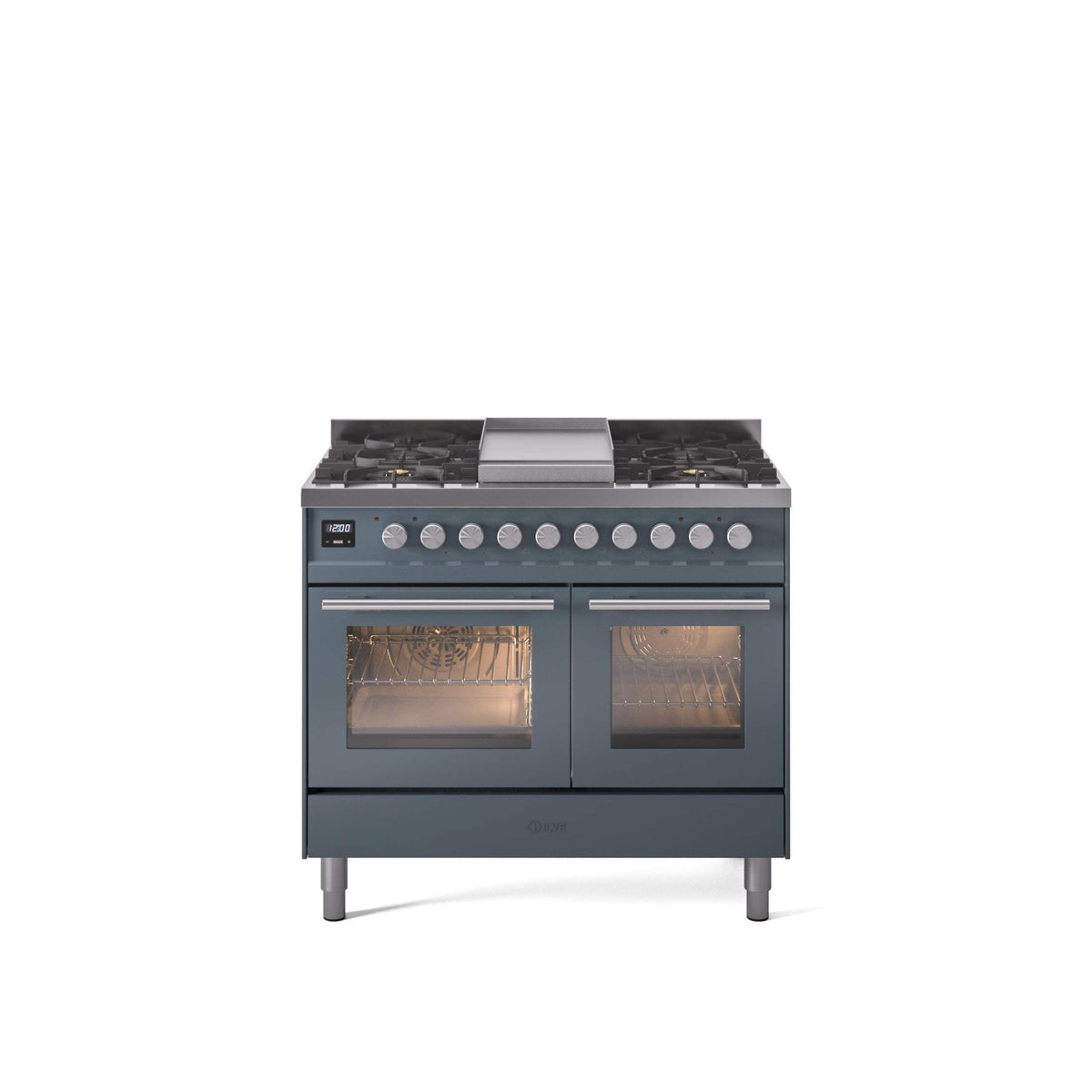 ILVE Professional Plus II 40-Inch Freestanding Dual Fuel Range with 6 Sealed Burner - UPD40FWMP