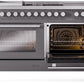 ILVE Professional Plus II 60 Inch Dual Fuel Freestanding Range in Stainless Steel with Trim - UP60FSWMP