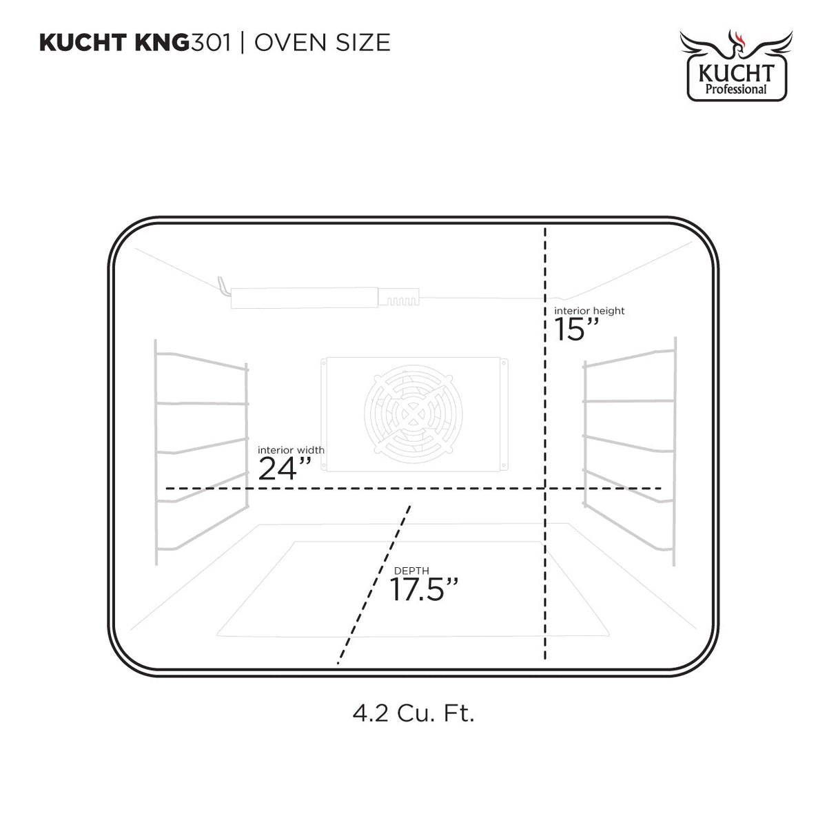 Kucht 30-Inch Pro-Style Dual Fuel Range in Stainless Steel with Green Oven Door KDF302-G