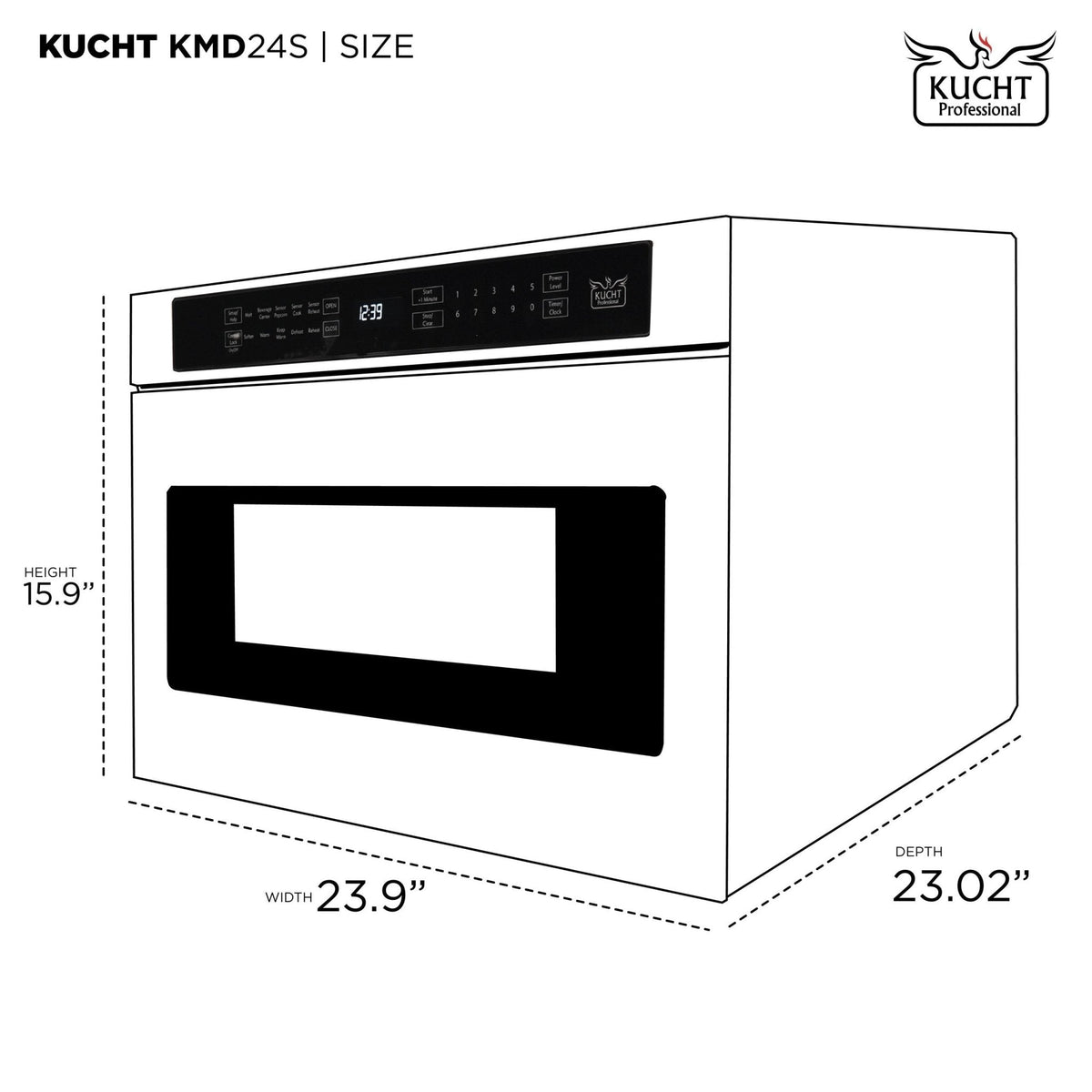 Kucht 24-Inch 1.2 Cu. Ft. Microwave Drawer in Stainless Steel KMD24S