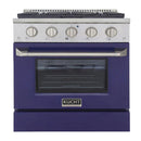 Kucht 30-in Deep Recessed 4 Burners Convection Oven Freestanding Dual Fuel Range In Stainless Steel 