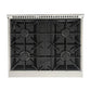 Kucht 30-in Deep Recessed 4 Burners Convection Oven Freestanding Dual Fuel Range In Stainless Steel 