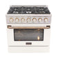 Kucht 30-in Deep Recessed 4 Burners Convection Oven Freestanding Dual Fuel Range