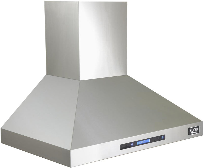 Kucht 4-Piece Appliance Package - 36-Inch Dual Range, 36-Inch Panel Ready Refrigerator, Wall Mount Hood, & Panel Ready Dishwasher