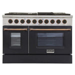 Kucht 46-in 8 Burners 4.2-cu ft / 2.5-cu ft Convection Oven Freestanding Double Oven Dual Fuel Range 