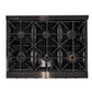 KUCHT Gemstone Professional 36-Inch 5.2 Cu. Ft. Dual Fuel Range with Sealed Burners and Convection Oven - KED364