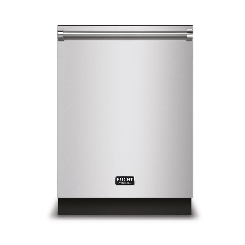 Kucht 5-Piece Appliance Package - 36-Inch Dual Range, Refrigerator, Under Cabinet Hood, Dishwasher, & Microwave Drawer in Stainless Steel