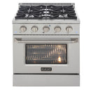 Kucht 30-Inch 4.2 Cu. Ft. Gas Range - Sealed Burners and Convection Oven in Stainless Steel KNG301-S