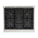 Kucht 30-Inch 4.2 Cu. Ft. Gas Range - Sealed Burners and Convection Oven in Black KNG301-K