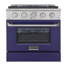 Kucht 30-Inch 4.2 Cu. Ft. Gas Range - Sealed Burners and Convection Oven in Blue KNG301-B