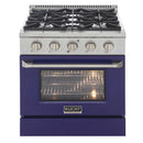 Kucht 30-Inch 4.2 Cu. Ft. Gas Range - Sealed Burners and Convection Oven in Blue KNG301-B
