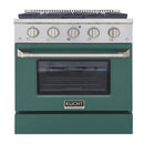 Kucht 30-Inch 4.2 Cu. Ft. Gas Range - Sealed Burners and Convection Oven in Green KNG301-G
