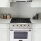 Kucht 30-Inch 4.2 Cu. Ft. Gas Range - Sealed Burners and Convection Oven in White KNG301-W
