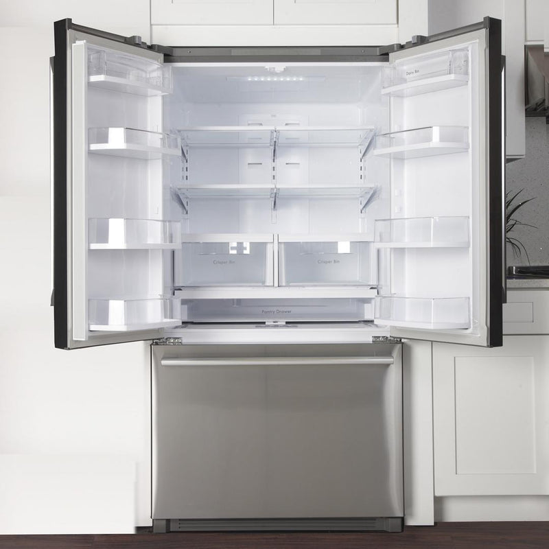 Kucht 4-Piece Appliance Package - 30-Inch Dual Fuel Range, Refrigerator, Under Cabinet Hood, & Dishwasher in Stainless Steel