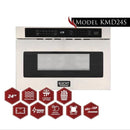 Kucht Professional 36 in. 5.2 cu ft. Natural Gas Range, Range Hood, Dishwasher & Microwave Drawer Package, AP-KNG361-S-4