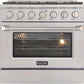 Kucht Professional 36 in. 5.2 cu ft. Natural Gas Range, Range Hood & Dishwasher Package, AP-KNG361-S-2