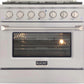 Kucht Professional 36 in. 5.2 cu ft. Natural Gas Range & Range Hood Package, AP-KNG361-S