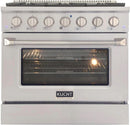 Kucht Professional 36 in. 5.2 cu ft. Natural Gas Range & Range Hood Package, AP-KNG361-S-5