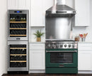 Kucht 36-Inch 5.2 Cu. Ft. Gas Range - Sealed Burners and Convection Oven in Green KNG361-G