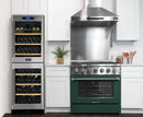 Kucht 36-Inch 5.2 Cu. Ft. Gas Range - Sealed Burners and Convection Oven in Green KNG361-G