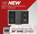 Kucht 36-Inch 5.2 Cu. Ft. Range - Sealed Burners and Convection Oven in Blue KNG361-B