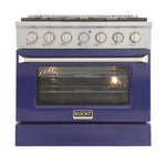Kucht 36-Inch 5.2 Cu. Ft. Range - Sealed Burners and Convection Oven in Blue KNG361-B
