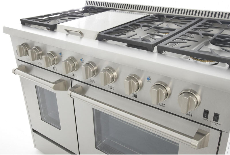 Kucht 48-Inch 6.7 Cu. Ft. Range with Sealed Burners and Griddle in Stainless Steel (KRG4804U)