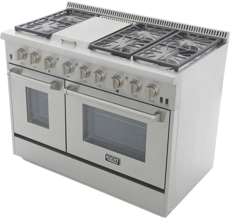 Kucht 48-Inch 6.7 Cu. Ft. Range with Sealed Burners and Griddle in Stainless Steel (KRG4804U)
