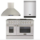 Kucht Professional 48 in. 6.7 cu ft. Natural Gas Range, Range Hood & Dishwasher Package, AP-KNG481-S-2