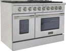 Kucht Professional 48 in. 6.7 cu ft. Natural Gas Range, Range Hood & Microwave Drawer Package, AP-KNG481-S-3