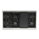 Kucht 48-Inch 6.7 Cu. Ft. Gas Range with Grill/Griddle in Black KNG481-K