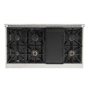 Kucht 48-Inch 6.7 Cu. Ft. Gas Range with Grill/Griddle in Black KNG481-K