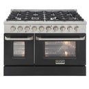 Kucht 48-Inch 6.7 Cu. Ft. Gas Range with Grill/Griddle in Black KNG481-K