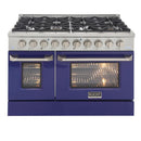 Kucht 48-Inch 6.7 Cu. Ft. Gas Range with Grill/Griddle in Blue KNG481-B