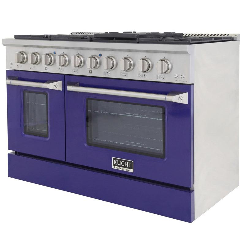 Kucht 48-Inch 6.7 Cu. Ft. Gas Range with Grill/Griddle in Blue (KNG481-B)