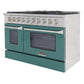 Kucht 48-Inch 6.7 Cu. Ft. Gas Range with Grill/Griddle in Green KNG481-G