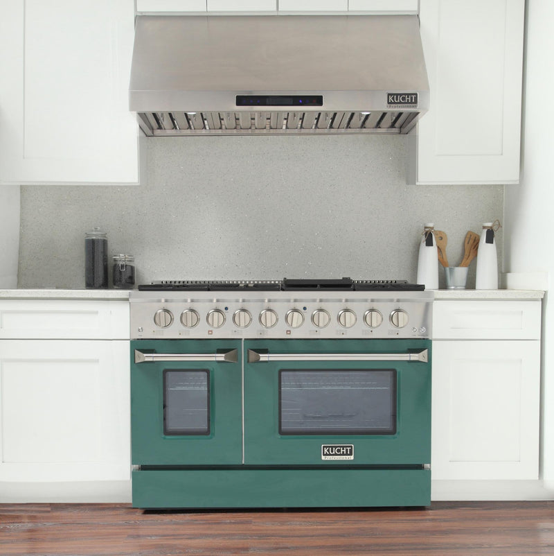 Kucht 48-Inch 6.7 Cu. Ft. Gas Range with Grill/Griddle in Green (KNG481-G)