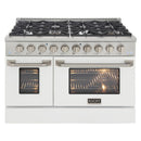 Kucht 48-Inch 6.7 Cu. Ft. Gas Range with Grill/Griddle in White KNG481-W
