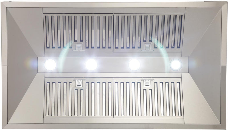 Kucht 48-Inch Island Mounted Range Hood 900CFM in Stainless Steel KRH4812IS