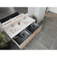Laviva Legno 60" Weathered Grey Double Sink Bathroom Vanity with Matte White VIVA Stone Solid Surface Countertop 313LGN-60DWG-MW