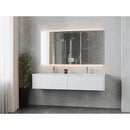 Laviva Legno 72" Alabaster White Double Sink Bathroom Vanity with Matte White VIVA Stone Solid Surface Countertop 313LGN-72DAW-MW
