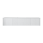 Laviva Legno 72" Alabaster White Single Sink Bathroom Vanity with Matte White VIVA Stone Solid Surface Countertop 313LGN-72CAW-MW