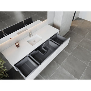 Laviva Legno 72" Alabaster White Single Sink Bathroom Vanity with Matte White VIVA Stone Solid Surface Countertop 313LGN-72CAW-MW