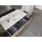 Laviva Legno 72" Weathered Grey Single Sink Bathroom Vanity with Matte White VIVA Stone Solid Surface Countertop 313LGN-72CWG-MW