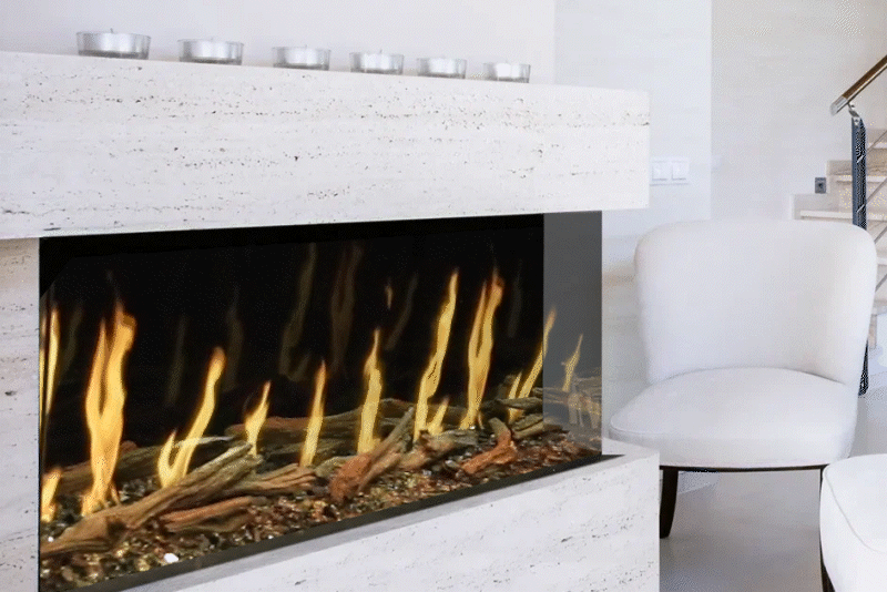 Modern Flames Orion Multi 120" Heliovision Virtual Multi-View Built-In Electric Fireplace