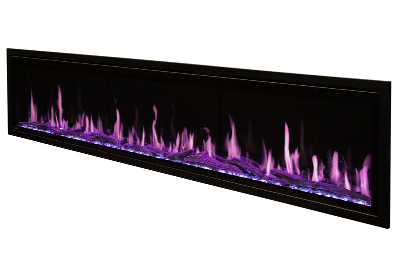 Modern Flames Orion Slim 76" Heliovision Virtual Recessed / Wall Mount Electric Fireplace
