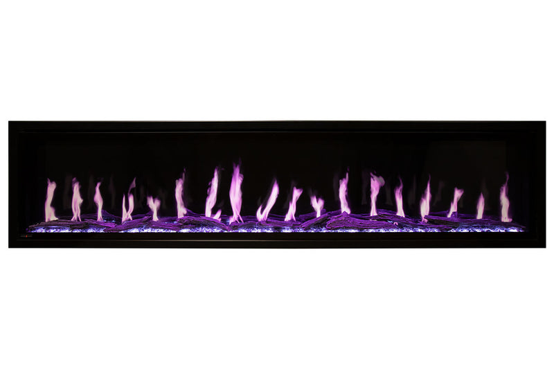 Modern Flames Orion Slim 76" Heliovision Virtual Recessed / Wall Mount Electric Fireplace
