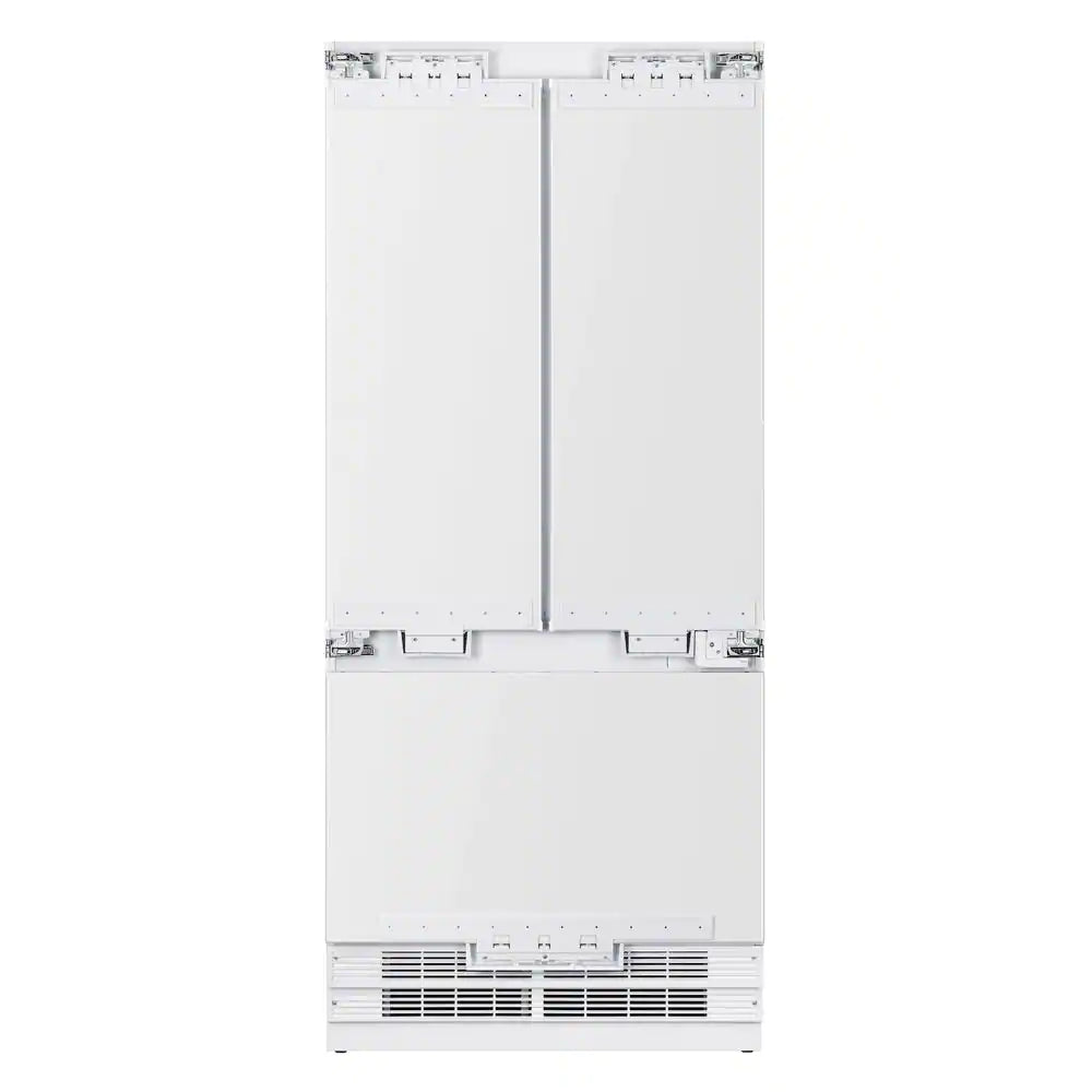Kucht 4-Piece Appliance Package - 36-Inch Gas Range, 36-Inch Panel Ready Refrigerator, Wall Mount Hood, & Panel Ready Dishwasher